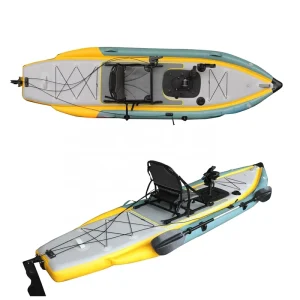 Canoa Kayak Gonfiabile per Pesca con Pedali per 1 Persona in PVC per Sport Acquatici all'Aperto