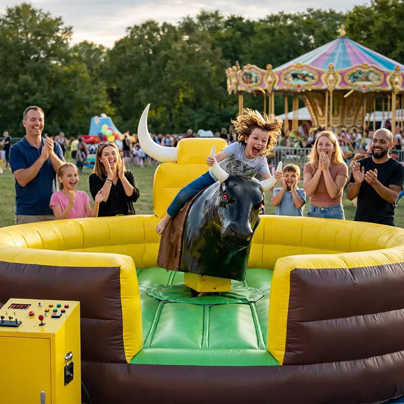 Touro Mecânico Inflável Jogos Infláveis de Tamanho Personalizado Touro Mecânico Rodeo