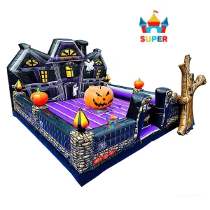 Mechanical Pumpkin Haunted Toddler Playland Halloween Inflatables Spooky Yard Decorations and Bounce Houses