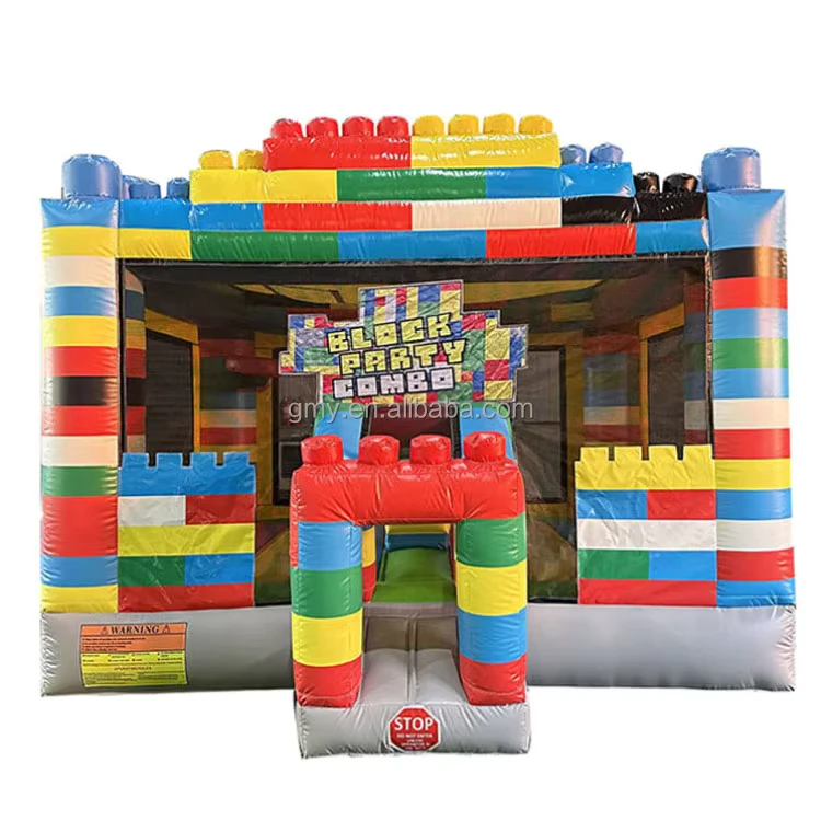 Castello gonfiabile Mega Block Party, casa gonfiabile per bambini