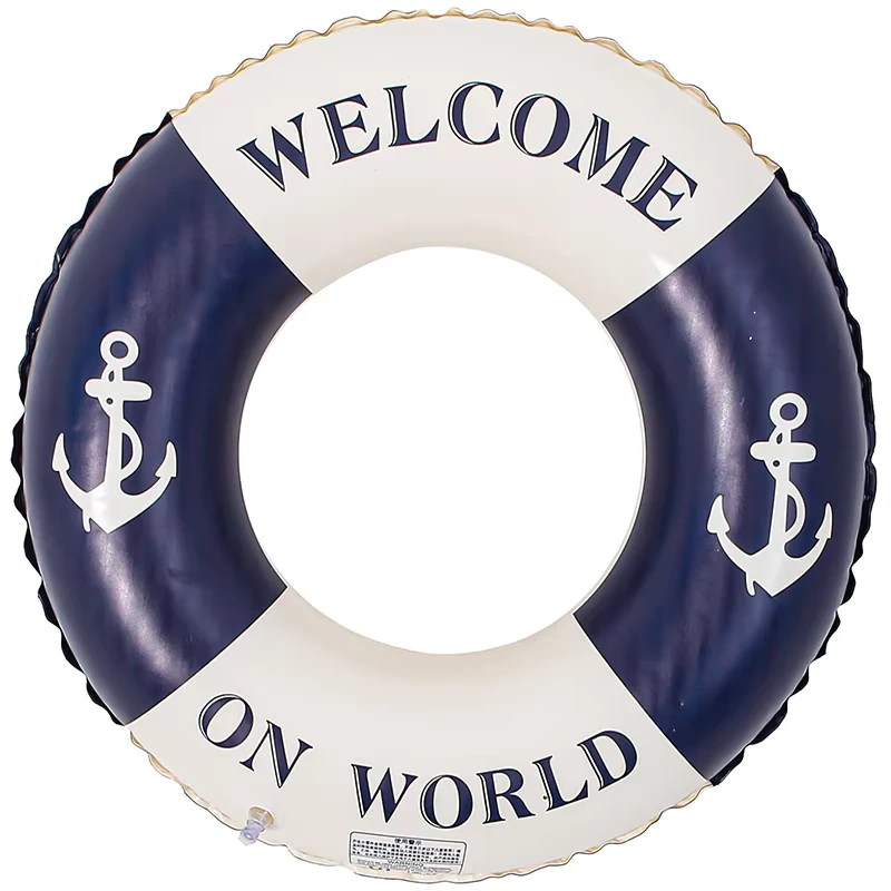 Anillo de natación inflable para hombres y niños, material PVC ecológico, accesorio flotante para piscina personalizable