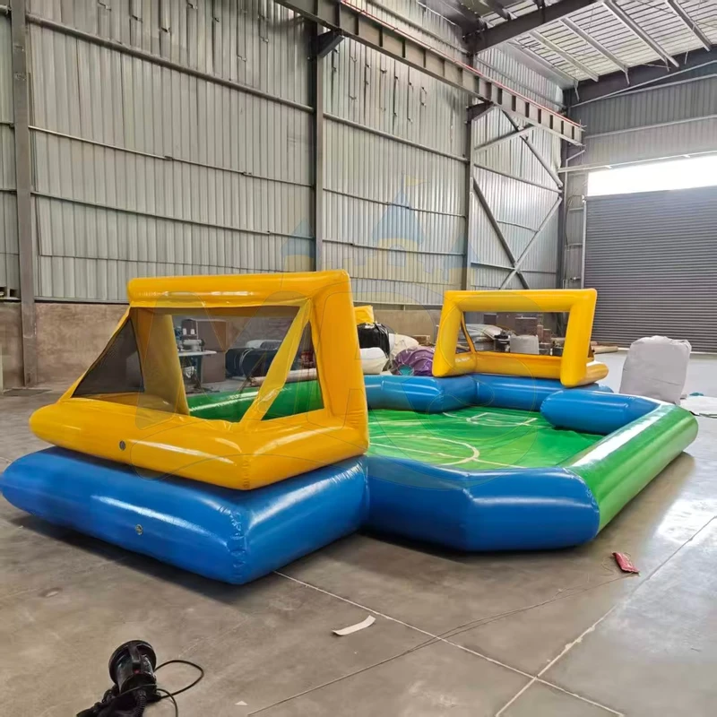 Meng Rui Si 5x7.5m वाणिज्यिक inflatable फुटबॉल क्षेत्र PVC फुटबॉल कोर्ट गोल ब्लोअर रखरखाव पैकेज बाहरी आयोजनों के लिए