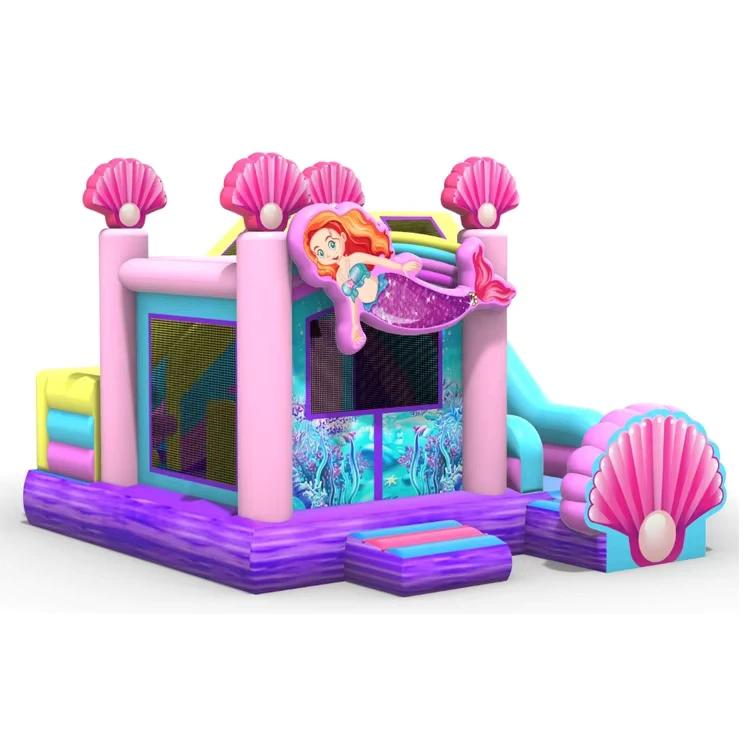Mermaid Inflatable Bouncy Jumping Slide Bouncer House Inflatable Combo Jumping Castle Combo