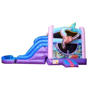 Mermaid Inflatable Water Combo Inflatable Jumper Castle Combo Inflatable Bouncer Slide