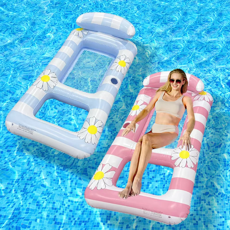 Mesh PVC Custom Swimming Water Bed Mattress Hammock Floating Pool Floatie for Adult Baby Kid Inflatable Pool Float