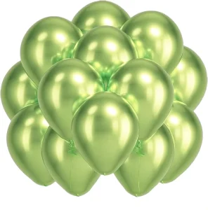 Metal Green Balloons Latex Party Balloons 100 Pieces 12 Inches Suitable for Summer Wedding Birthday and Party Decoration