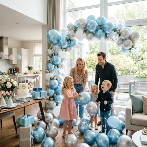 Metal Light Blue Latex Party Balloons 100 Pieces 12 Inches Used for Birthday Gender Revelation Carnival Party Decoration