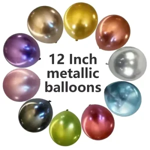 Metallic Balloons 12 Inch Latex Balloons in Bulk for Weddings Birthdays and Party Latex Balloon Decorations