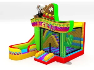 Mexican Fiesta Inflatable Combo Bounce House Jump Obstacle Bouncer Jumper Jumping Castle with Slide Inflatable Combo Bouncer