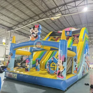 Mickey Inflatable Slide for Kids Inflatable Obstacle Course Jumping Bouncer Bounce Slide Playground for Kid