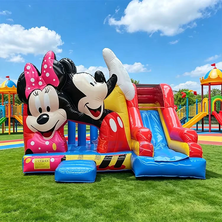 Château gonflable Mickey et Minnie Mouse, maison de saut extérieure, château gonflable pour enfants et adultes