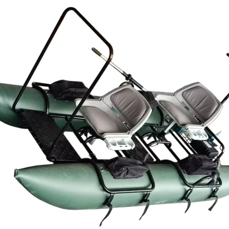 Tubo Flutuante de Alumínio Mini Inflável em PVC para Pesca para 1 Pessoa
