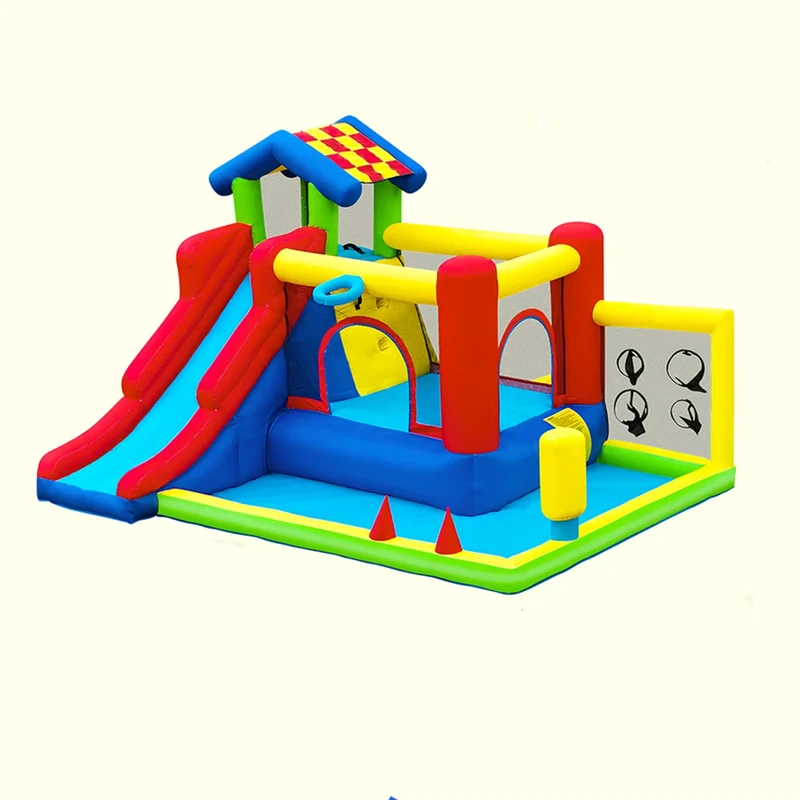 Mini City Indoor Playground Mobile Inflatable Red Carnival Bounce House Professional Bouncy Castle