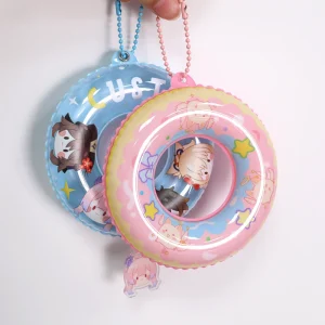 Mini Inflatable Swimming Ring Keychain Pendant Custom Swimming Ring Keychain Bag Pendant