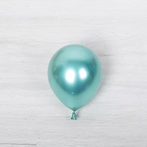 Globos de látex metálicos de color verde cromo, tamaño mini, gruesos, de 5 pulgadas