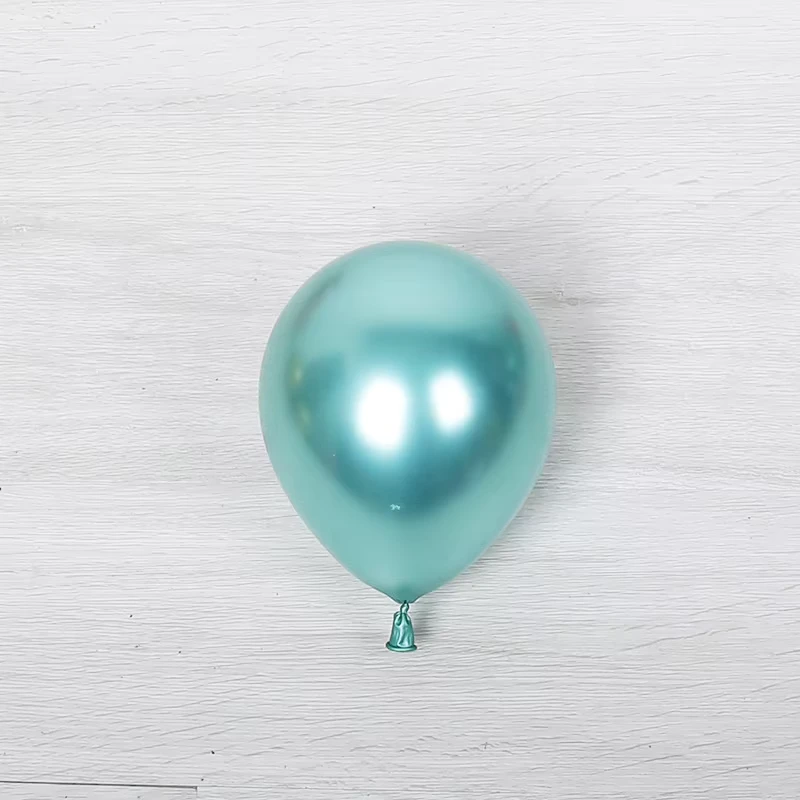 Mini Formaat Dikke 5 Inch Groene Chroom Kleur Latex Metaal Ballonnen