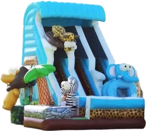 Seluncuran Air Kering Inflatable Bertema Moana, Kastil Air untuk Halaman Belakang