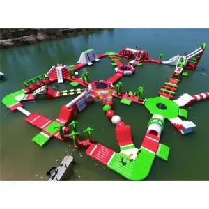 Attrezzatura da Gioco Gonfiabile per Piscina Mobile, Giochi in Acqua del Parco Marino, Corso di Ostacoli Gonfiabile