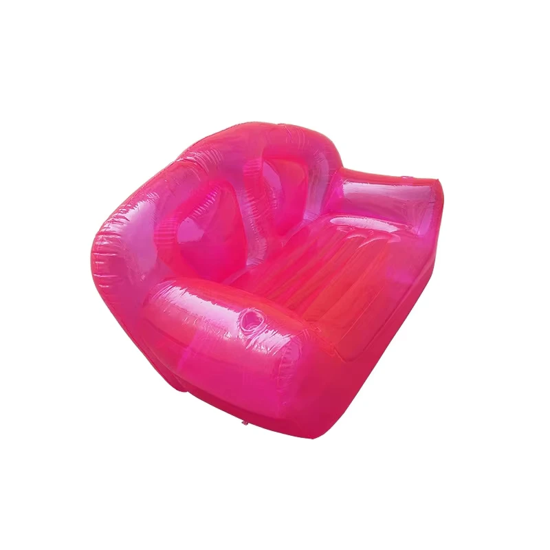 Modernes 2-Personen transparentes Eco PVC wasserdichtes aufblasbares Sofa faltbar für drinnen und draußen Freizeit mit Ventilator-Rückenlehne