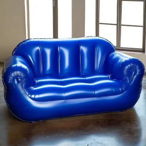 Modern 3D PVC Inflatable Four Seater Sectional Sofa Set Foldable Free Combination Living Room Workshop Warehouse Furniture