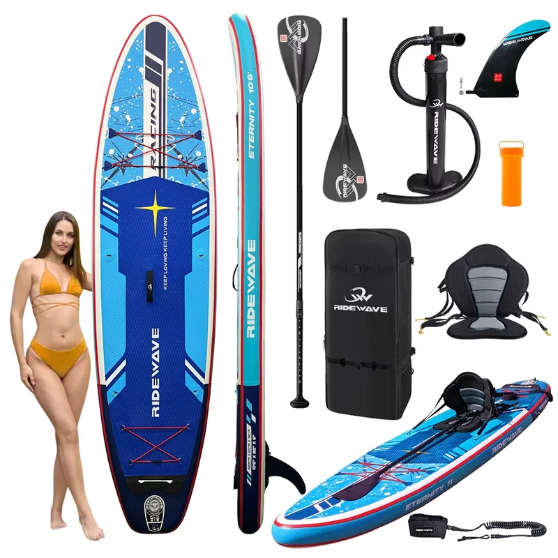 Modernes Design Inflatable Stand Up Paddle Board 10'8" Allround ISUP Surfbrett Langlebiges Material SUP Paddleboard