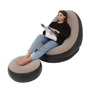 Modernes Design Fauler Sofa Aufblasbarer Faltbarer Liegesessel Bequemes Outdoor Sofa Bett mit Fußstütze