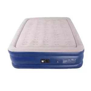 Modern Double Queen Inflatable Air Mattress PVC Flocking Cover Built in Pump Foldable Manufacturer Bedroom Furniture