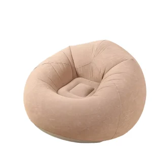 Modern Eco Friendly Durable PVC Flocking Inflatable One Seat Couch Lounger Spherical Design Waterproof Cushion for Garden