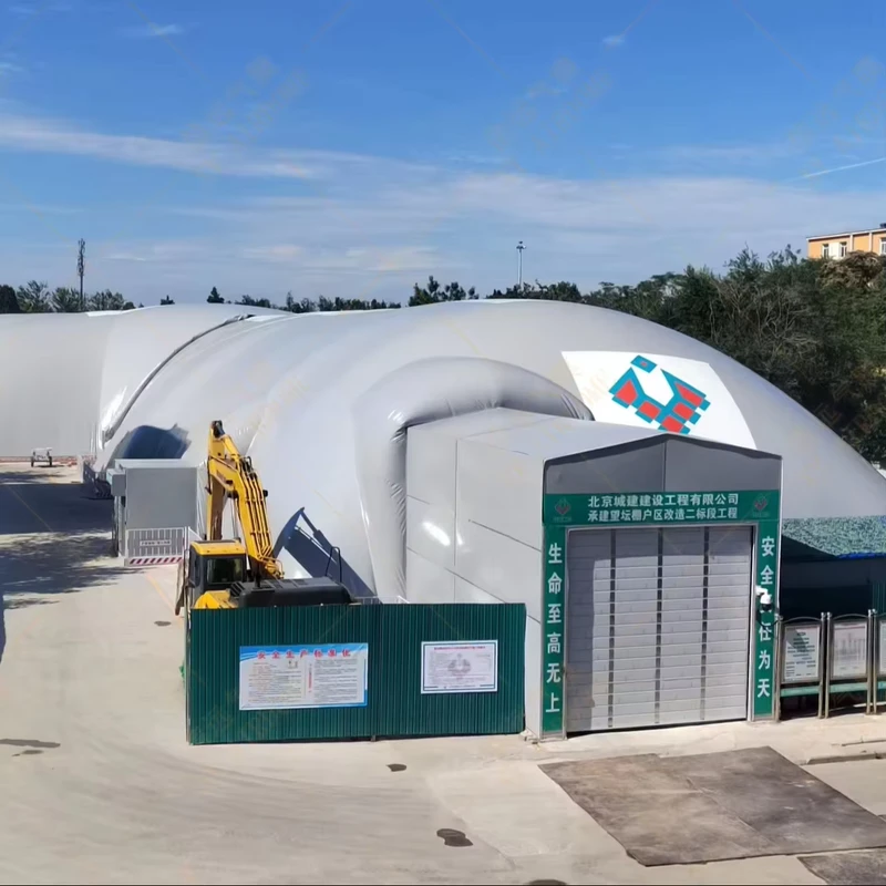 Tenda Dome Inflatable dengan Membran yang Didukung Udara, Tahan Api, Anti-Korosi, Ramah Lingkungan, PVDF Resin