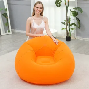 Modern Foldable Inflatable Bean Bag Sofa Flocking Football Lazy Sofa Inflatable Lounge Chairs and Sofas