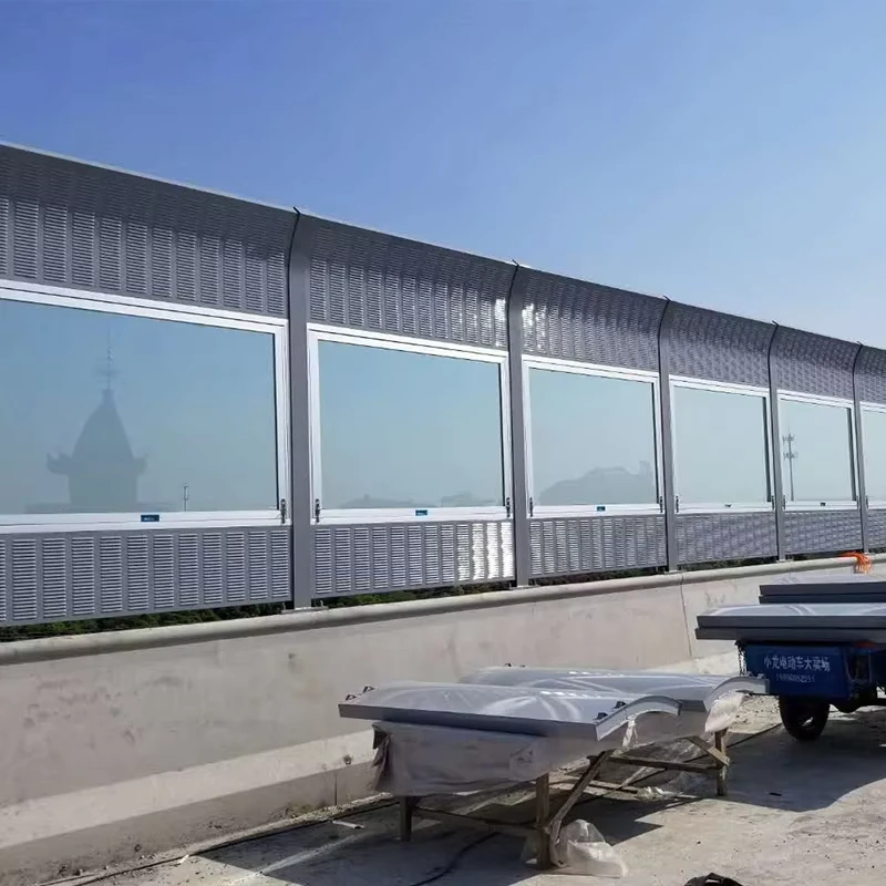 Modern Highway Outdoor Noise Absorbing Sound Barrier Fence with Anti Corrosion for Roads Railways Bridges & Buildings