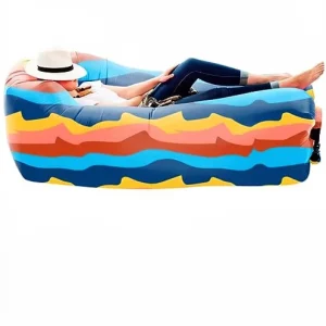 Modern Inflatable Lounger Portable Beach & Camping Hammock Easy Setup Camper Accessory for Festivals