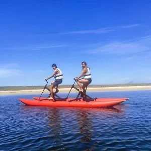 Sepeda Air Pedal Tiup Modern Dua Orang dengan Rangka Konektor untuk Perahu Air