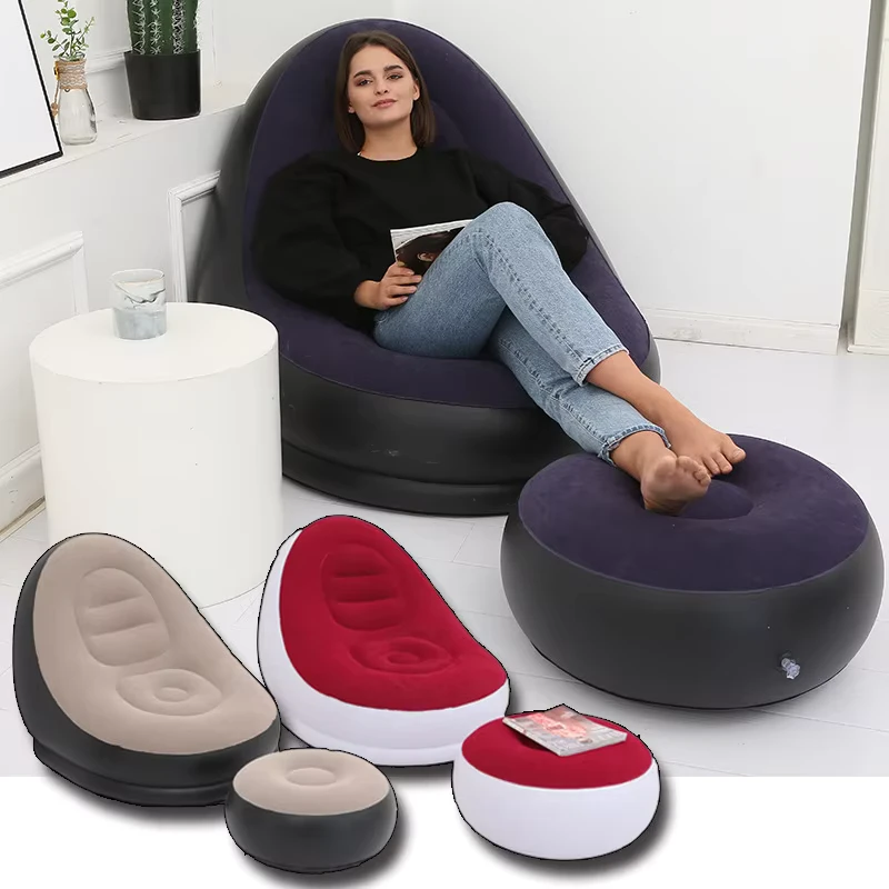 Sofá inflable de diseño moderno para camping al aire libre, sofá y silla inflables para adultos en dormitorio a granel