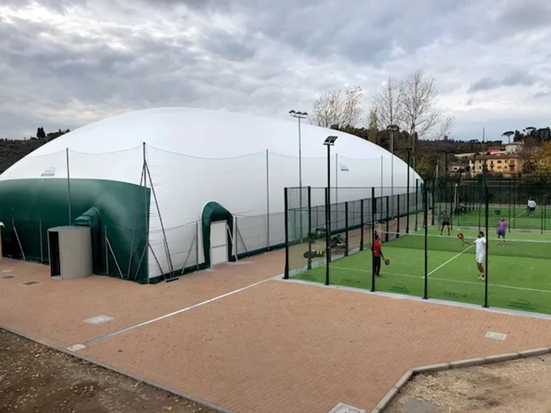 Modern Outdoor Inflatable PVC PVDF Fabric Architecture Membrane Shelter Air Dome Tent Warehouse for Gym Storage Building