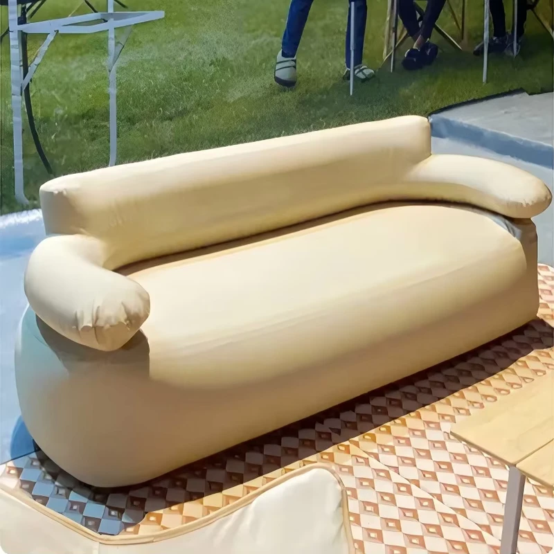 モダン アウトドア インフレータブルソファ ポータブル 自動エアマットレス キャンプ用 ライジング折りたたみベッド レジャーランチブレイク リビングルーム用