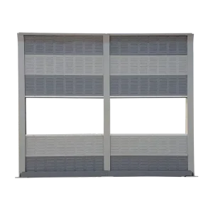 Barriera Acustica Moderna da Esterno Colore Naturale Riduzione Rumore 80% Anti Corrosione Parete in Metallo Zincato Rivestito a Polvere
