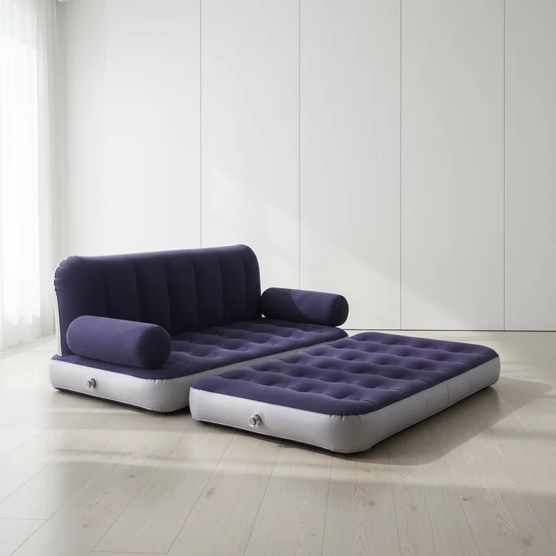 เก้าอี้อากาศแบบพอง PVC 2 in 1 ชุดโซฟาเฟอร์นิเจอร์กลางแจ้ง ที่นั่งเดียวสำหรับบ้าน สวน สวนสาธารณะ โรงแรม ห้องครัว
