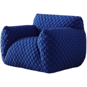 Modern Simple Light Luxury Internet Popular Small Apartment Fabric Lazy Blue Fatty Sofa Chair Inflatable Chesterfield Adjustable