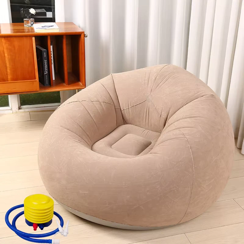 Modern Spherical Design PVC Flocking Inflatable Couch Lounger for Outdoor and Hotel Use Optional for Living Room