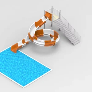 Modular Fibreglass Water Slides for Villa Gardens