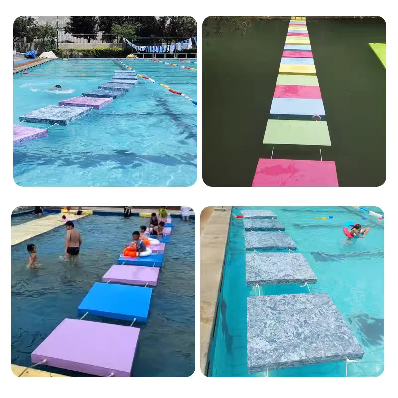 สะพานเดินน้ำลอย Modular Floating Water Walkway EVA Foam Pads สำหรับเด็กและผู้ใหญ่ เหมาะสำหรับสวนสนุกและรีสอร์ท