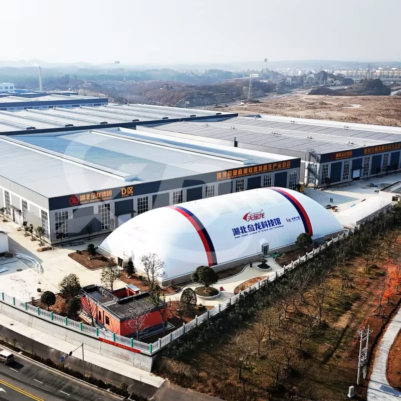 Monolithic Airform Sports Air Dome Inflatable Tent with High Construction Pole Membrane Film Formed Concrete Mold