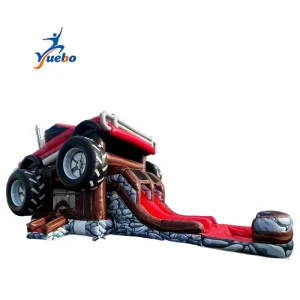 Castillo inflable de camión monstruo para alquiler, castillo rebotador inflable comercial