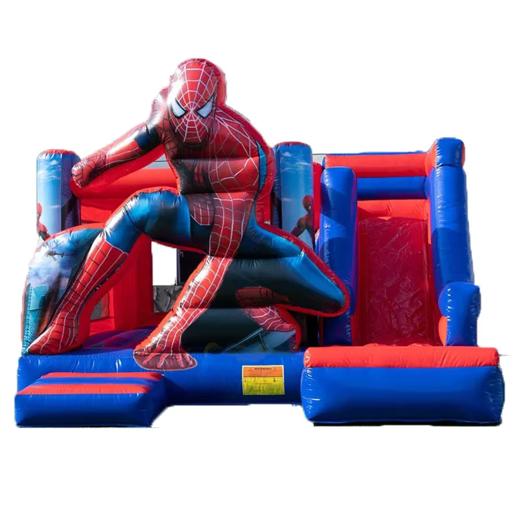 Moonwalk gonfiabile con scivolo, combinazione di scivolo e castello gonfiabile Spider Man