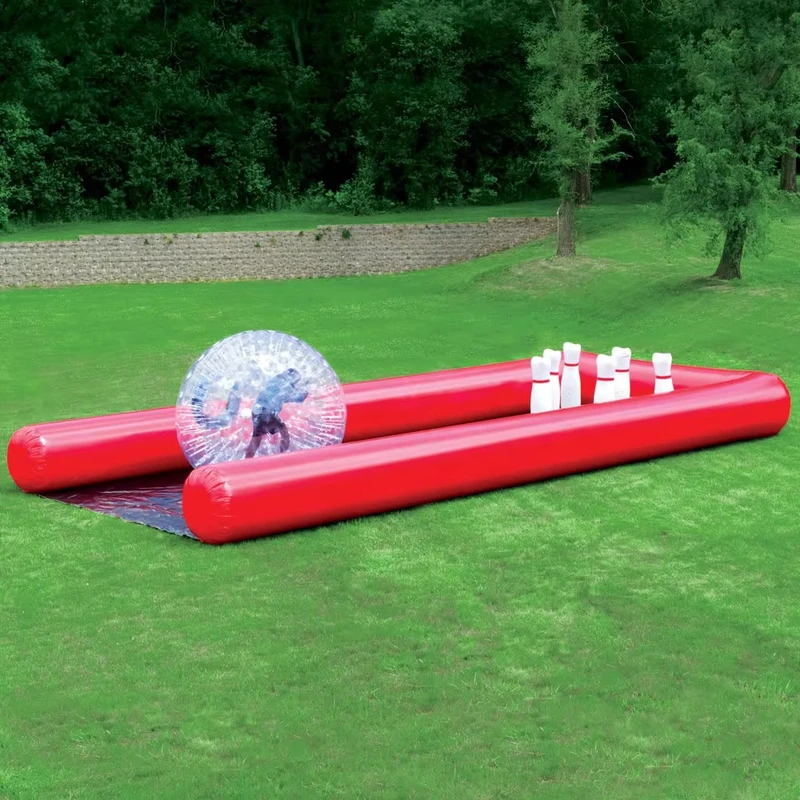 Most Popular Inflatable Bowling Game Human Bowling Track with Zorb Ball with Customized Design