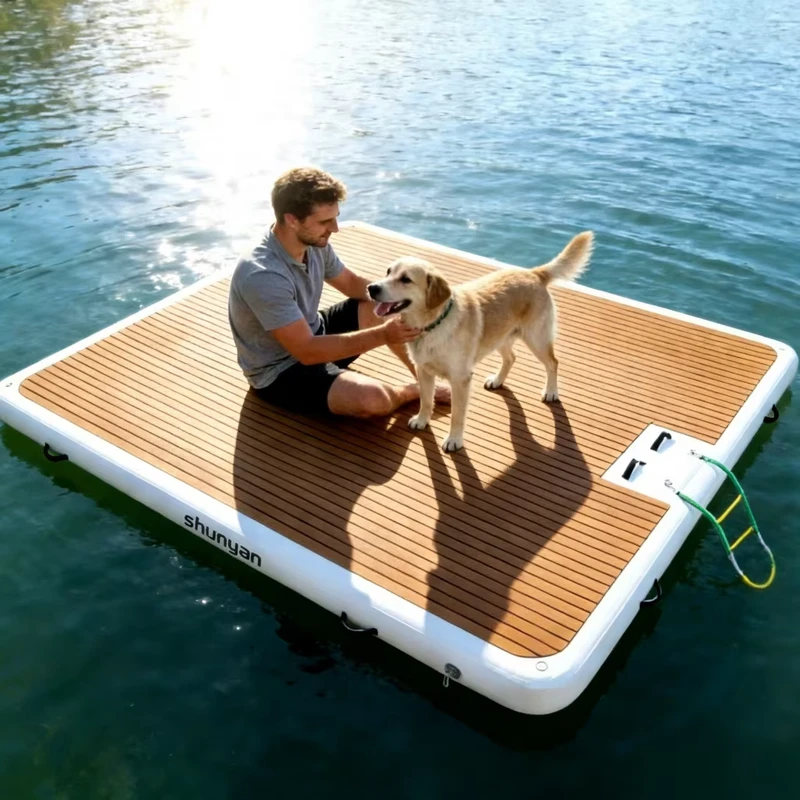 Pontoon Deck Raft PVC Inflatable Paling Populer untuk Penggunaan Komersial