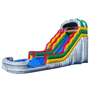 Most Popular Large Outdoor PVC Inflatable Water Slide Colorful Slide with Pool for Sale