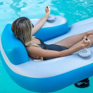 मोटराइज्ड पूल फ्लोट लाउंज चेयर इलेक्ट्रिक inflatable लाउंजर वयस्कों के लिए कप धारक फैक्ट्री स्टॉक