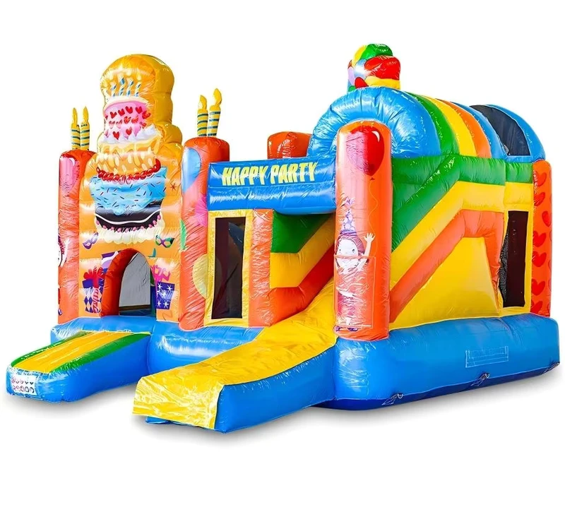 Multi Play Inflatable Flame Retardant UV Resistant Birthday Party Jumping Bouncer Castle Dry Slide for Kid’s Party Rentals Easy
